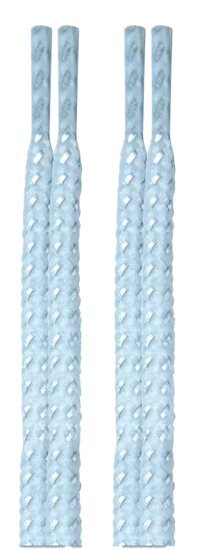 10 Seconds®  Reflexall® Classic Flat Laces | Super Reflective White - 2 Pack