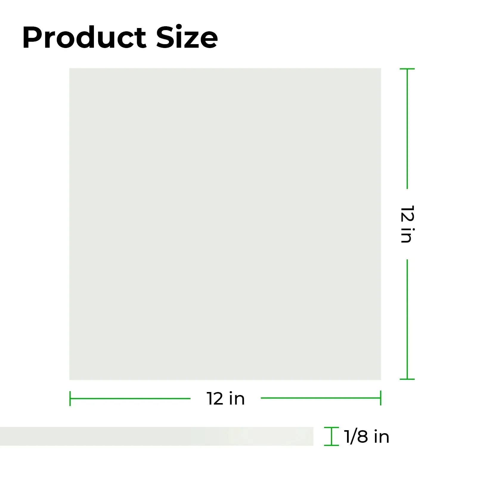 1/8" Pale Green Glow in the Dark Acrylic Sheet Plexiglass (3pcs)