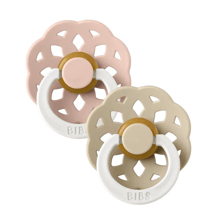 BIBS Dummies - Boheme Glow 2 Pk Blush/Vanilla
