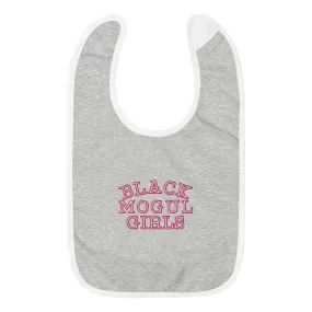 Black Mogul Girls Embroidered Baby Bib