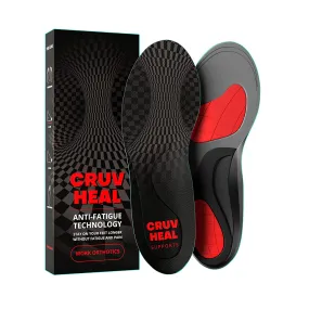 Cruvheal New Work Orthotic Insoles | Anti Fatigue Medium Arch Support Shoe Insert