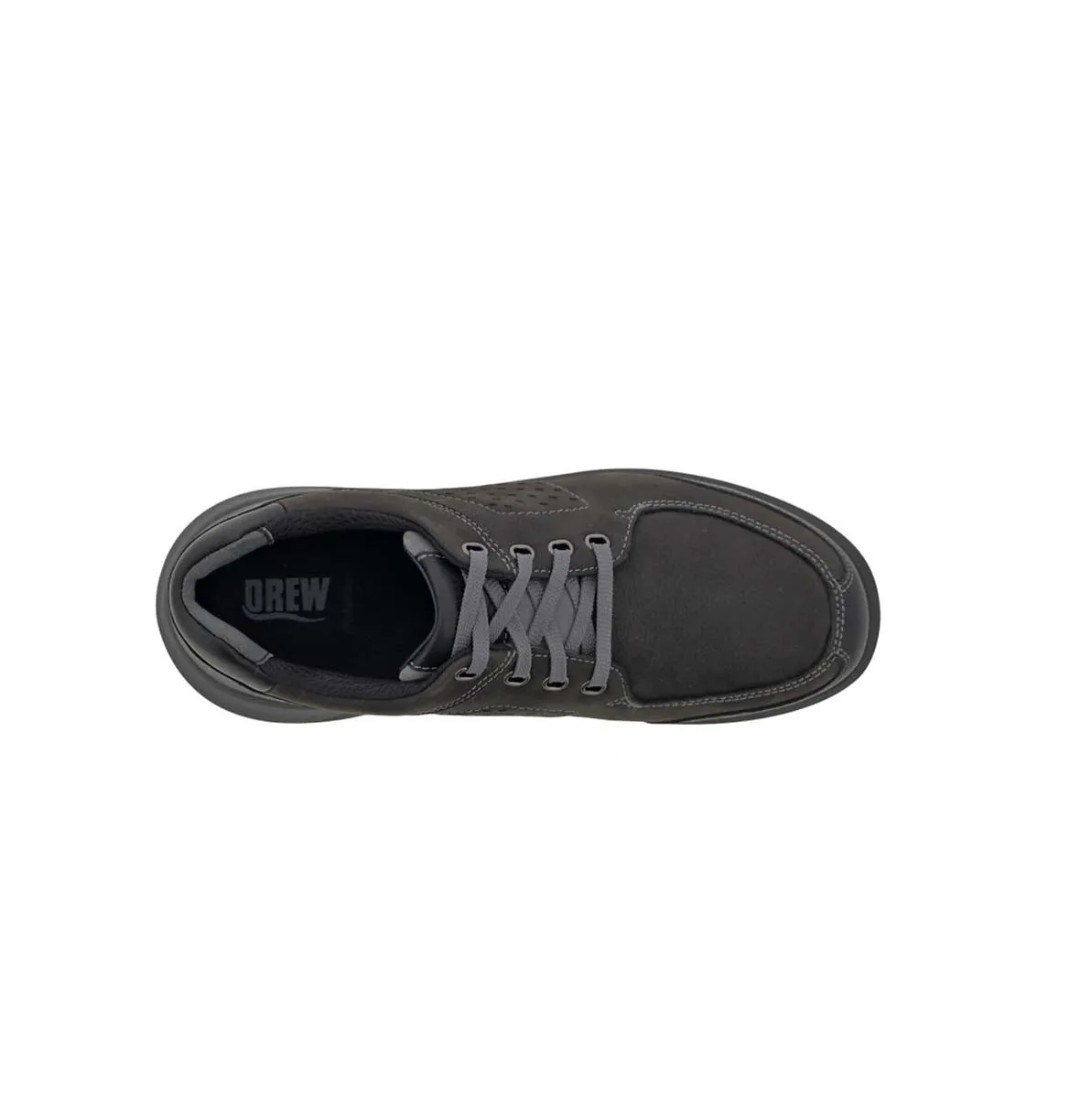 Drew Miles Men Casual Shoe In Black Nubuck/leather