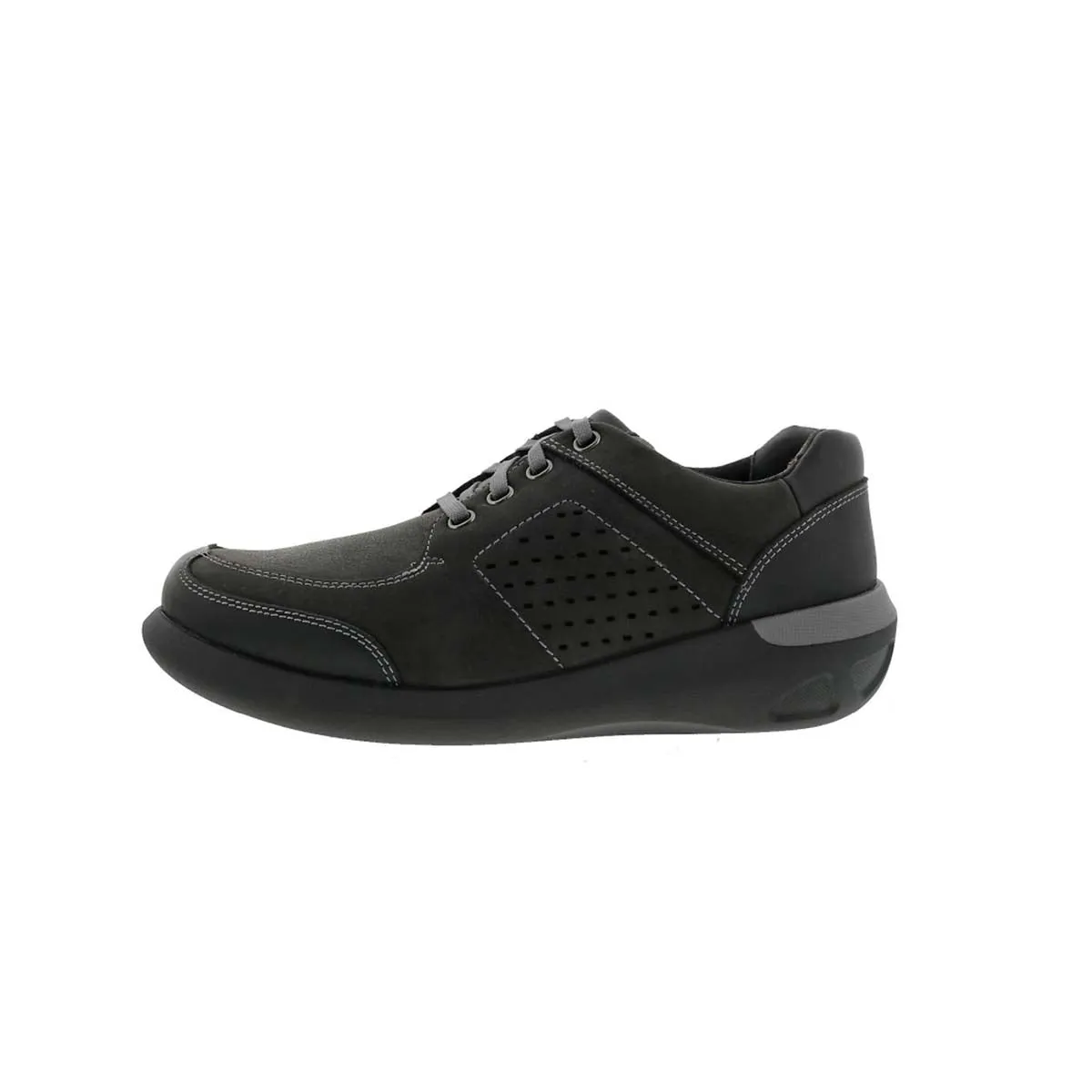 Drew Miles Men Casual Shoe In Black Nubuck/leather