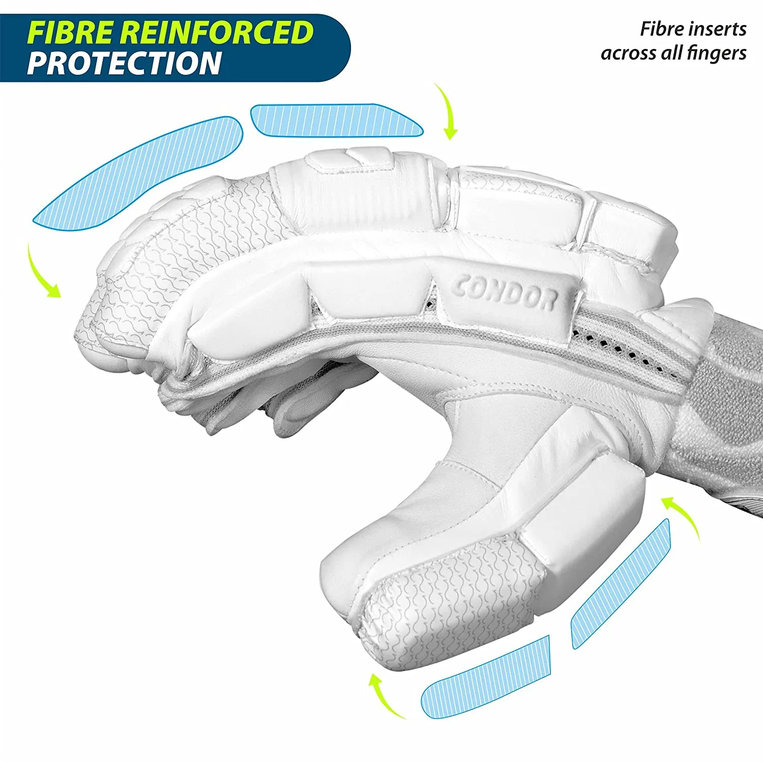 DSC Conder Pro RH Batting Gloves , White