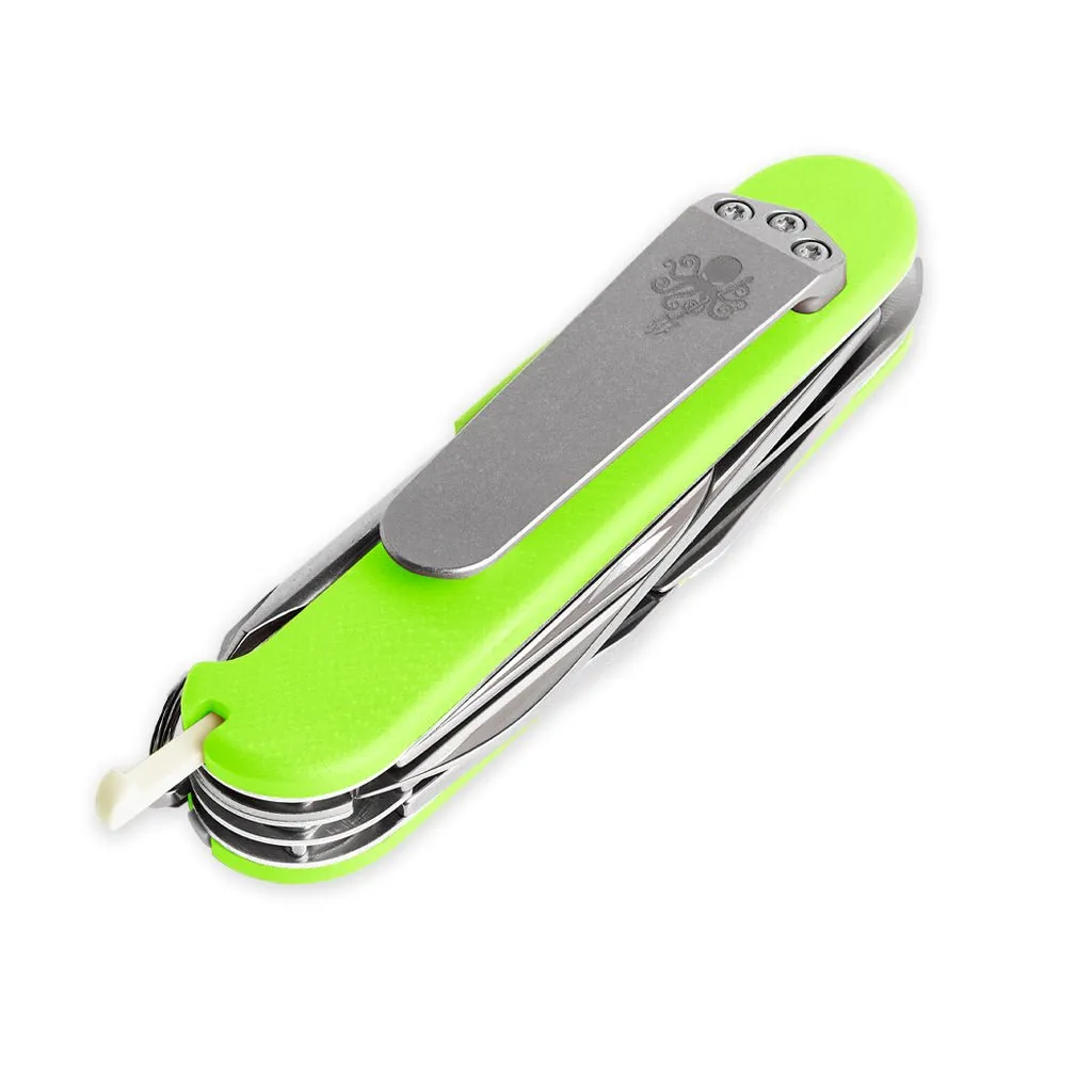G10 SAK Scales Fullered - Neon Green
