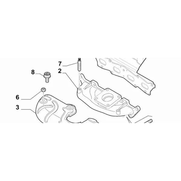 Genuine Abarth 1.4 Turbocharged Engines Reinforced Iron Exhaust Manifold