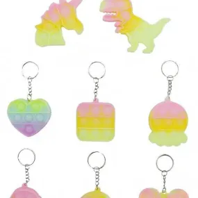Keychain Fidget Sensory Glow In The Dark Silicone