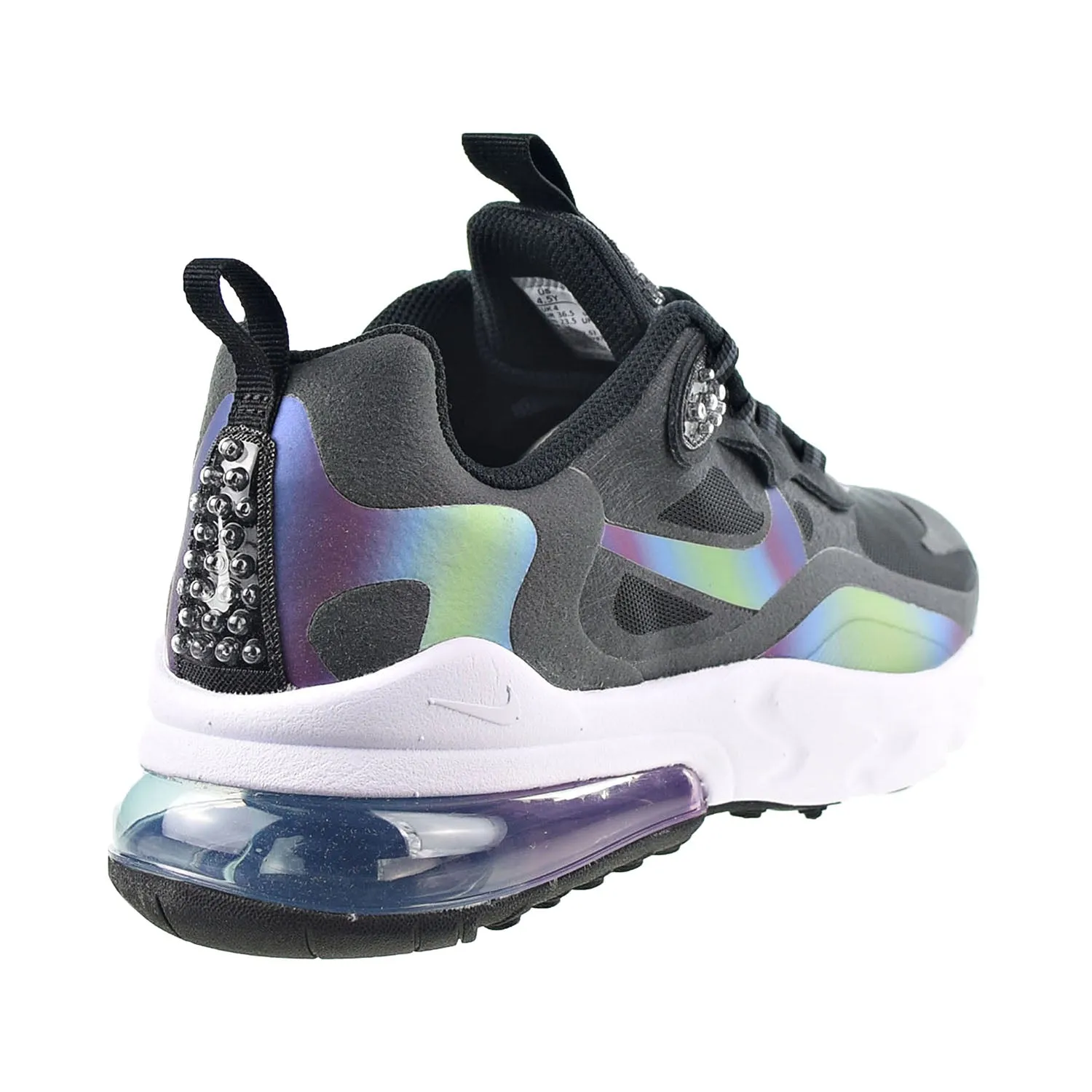 Nike Air Max 270 React 20 "Bubble Pack" Big Kids' Shoes Dark Smoke Grey-Black