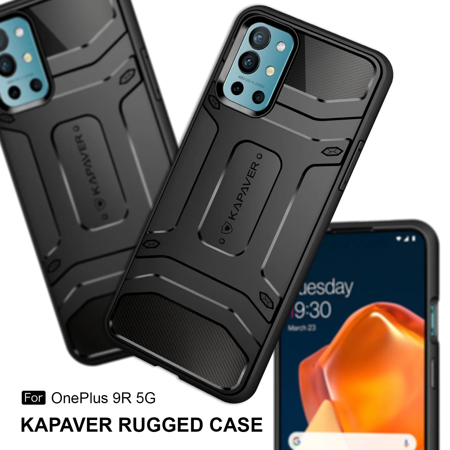 OnePlus 9R 5g Back Cover Case | Rugged -Black