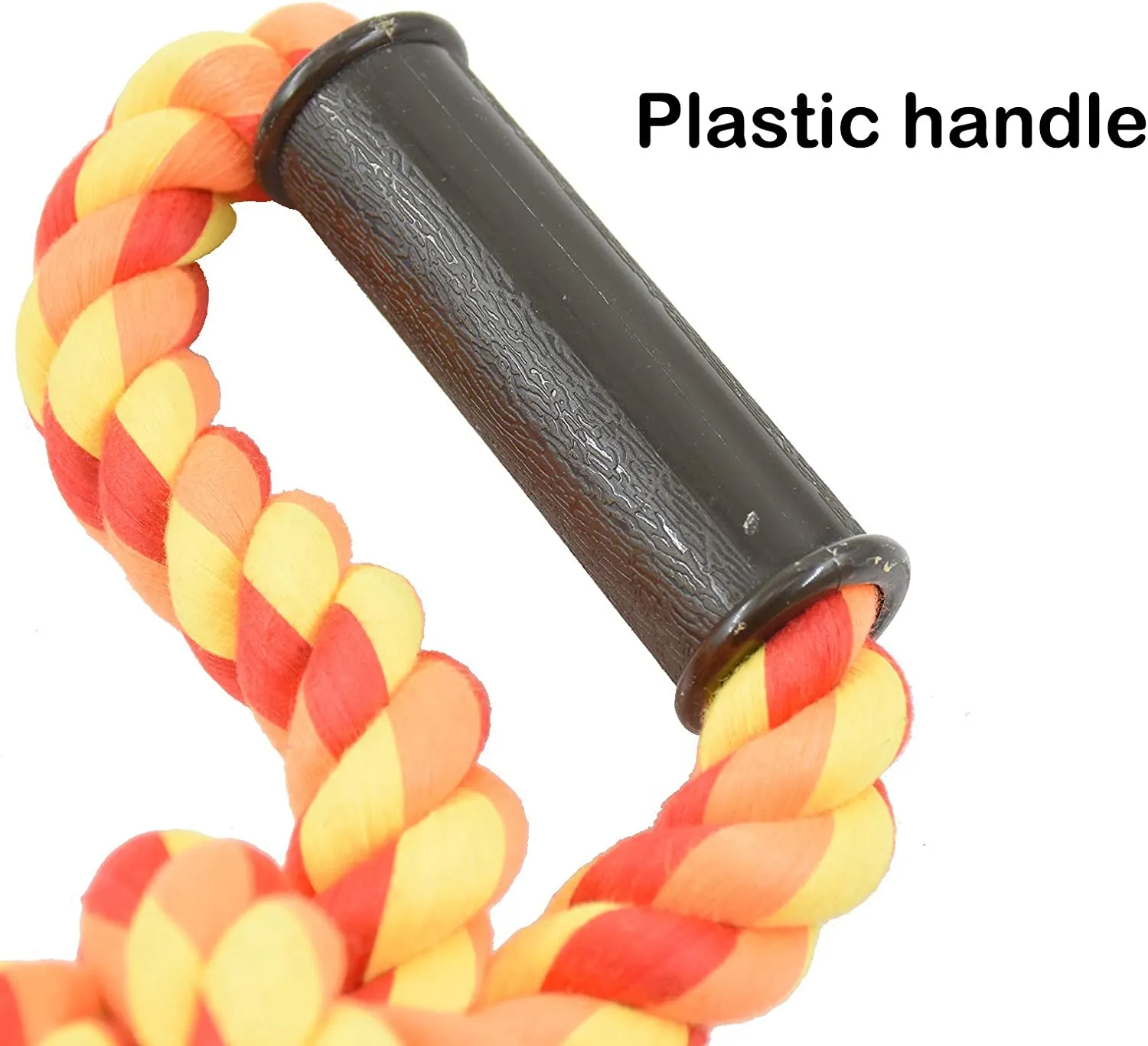 Pawfectpals Indestructible Tough Twisted Dog Chew Rope Toy Teething and Tug of War for Aggressive Chewers (One Handle-Orange)