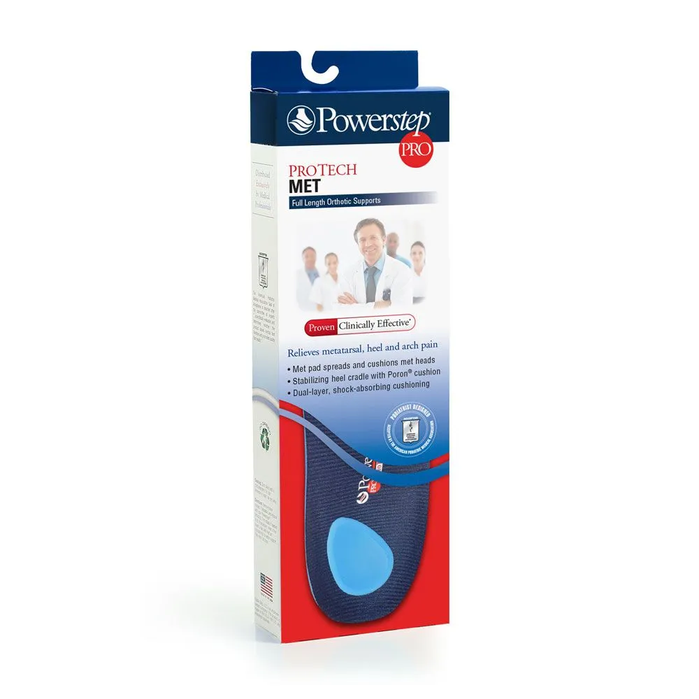 Powerstep Pro ProTech Met Orthotic Insoles | One Pair