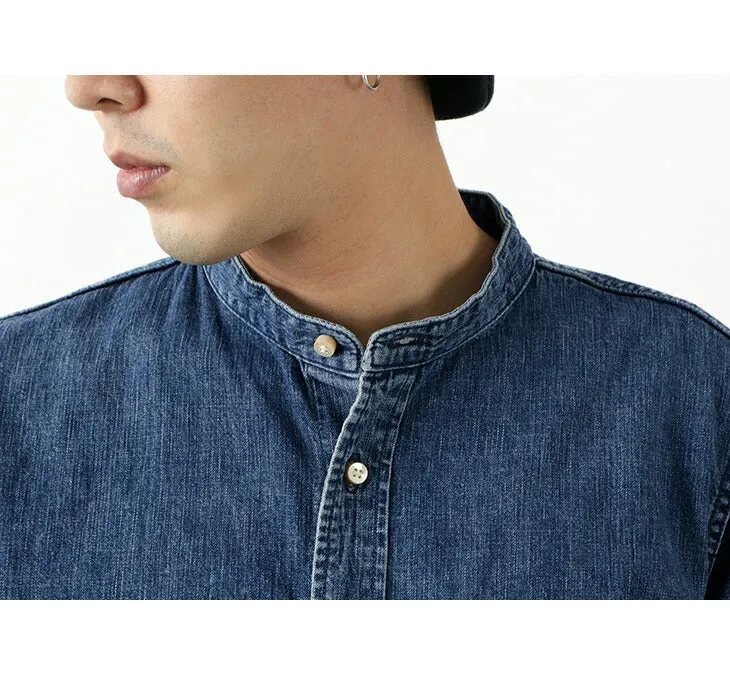 REMI RELIEF / Denim Band Collar Shirt