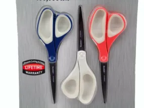 Scotch Scissors 3M 8 inch Precision Ultra Edge Titanium Blades Soft Grip