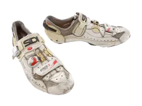 Sidi Ergo 3 Carbon Road Bike Shoes EU 44 US Men 10 WHITE 3 Bolt Race Cycling