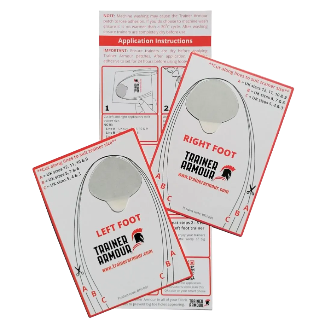 Trainer Armour Big Toe Hole Preventer - White