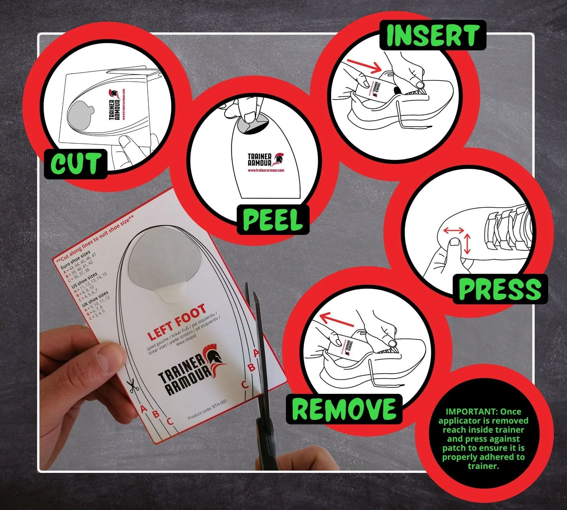 Trainer Armour Big Toe Hole Preventer - White