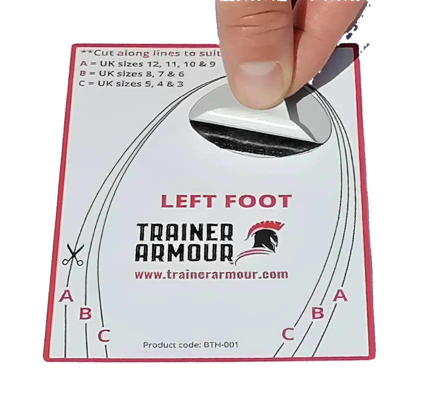 Trainer Armour Big Toe Hole Preventer - White