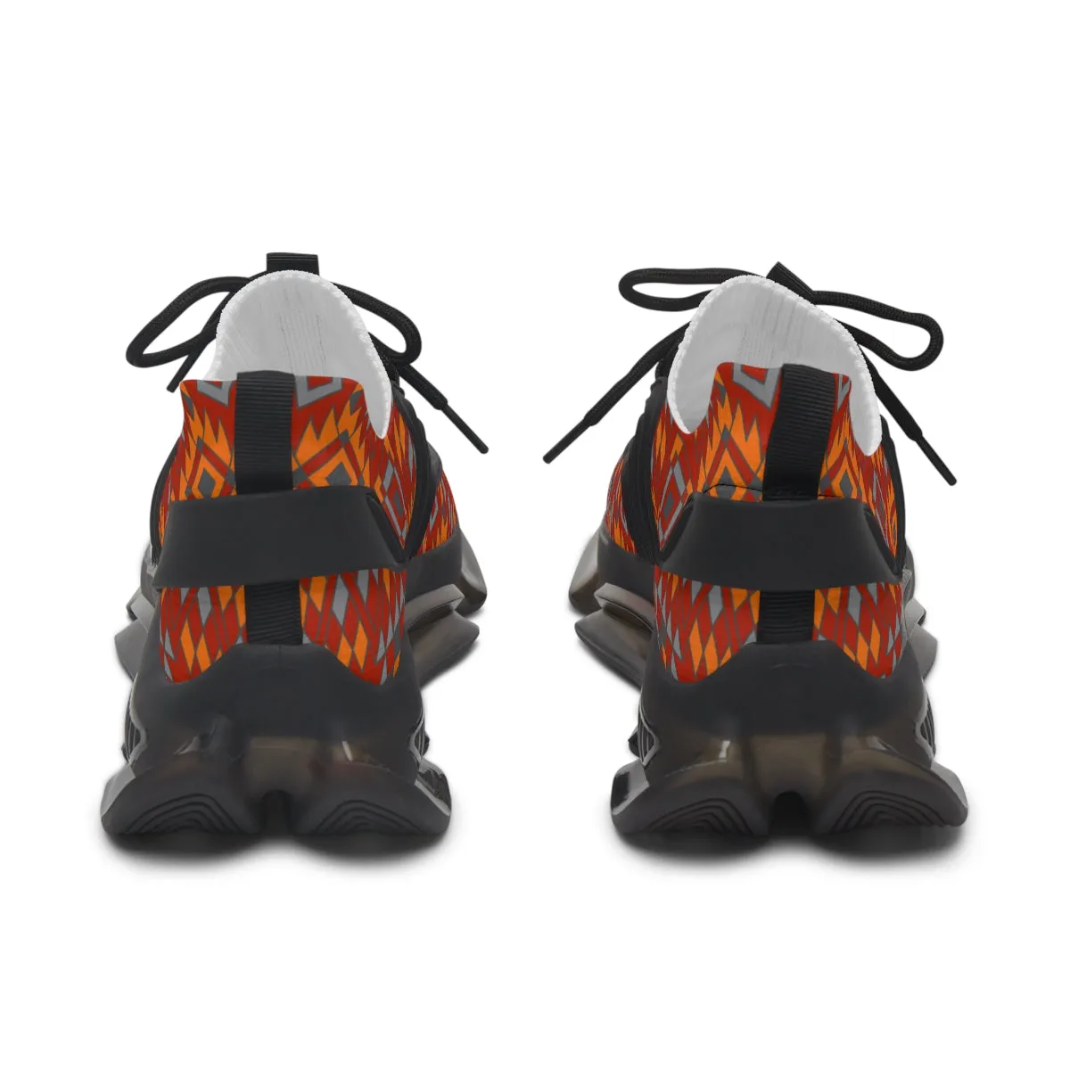 Women's Mesh Sneakers White or Black Sole Southwestern Print